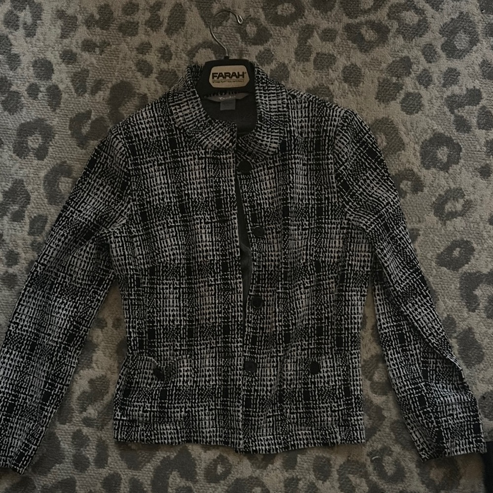 Women's Black and White Jacket